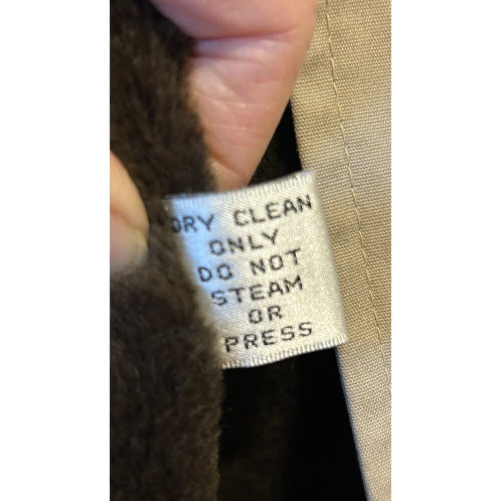 VTG London Fog Trench Coat 40R Beige Removable Pile Lining Old Money - Picture 6 of 13